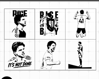 Declan Rice SVG Bundle | Football Player PNG DXF | Cricut Cut File | Instant Download