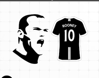 Wayne Rooney SVG | Rooney PNG DXF Cricut Cut File | Instant Digital Download