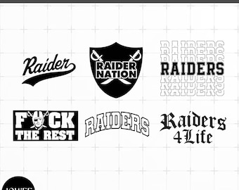 Pacchetto di file SVG dei Raiders per Cricut e Silhouette - Download digitale