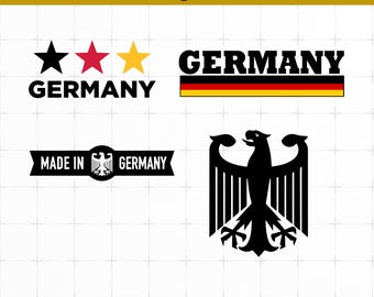 Pacchetto SVG Germania, PNG, DXF, file di taglio, design per Cricut, download immediato