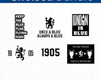 Pacchetto di clipart del Chelsea Football Club: Blues PNG, SVG, DXF (Download digitale)