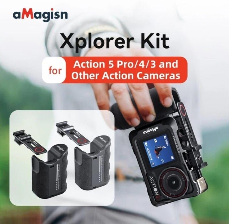AMagisn Xplorer Kit Handle Grip For Insta360 /DJI /GoPro Action Camera Accessory image 4