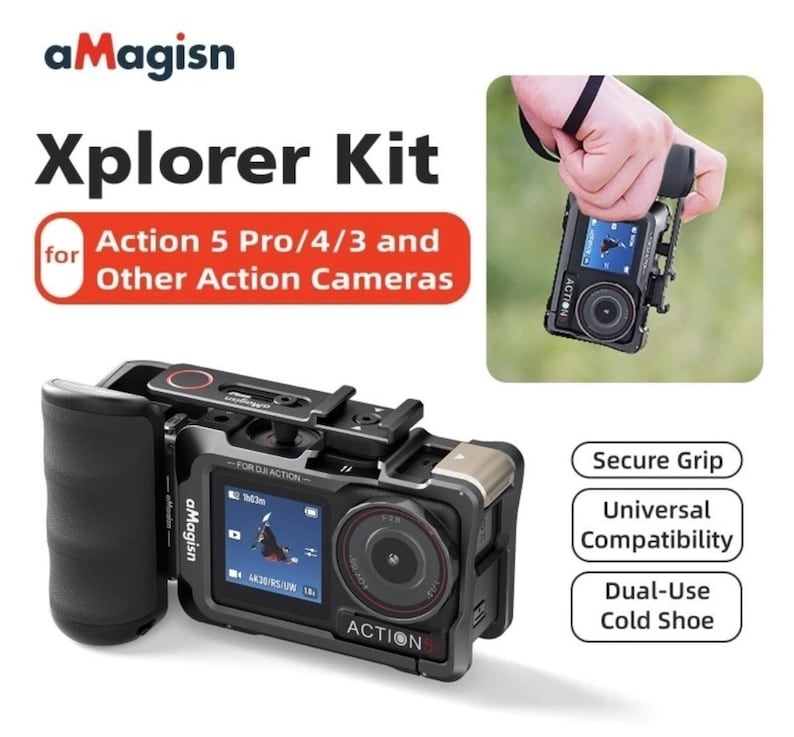 AMagisn Xplorer Kit Handle Grip For Insta360 /DJI /GoPro Action Camera Accessory image 2