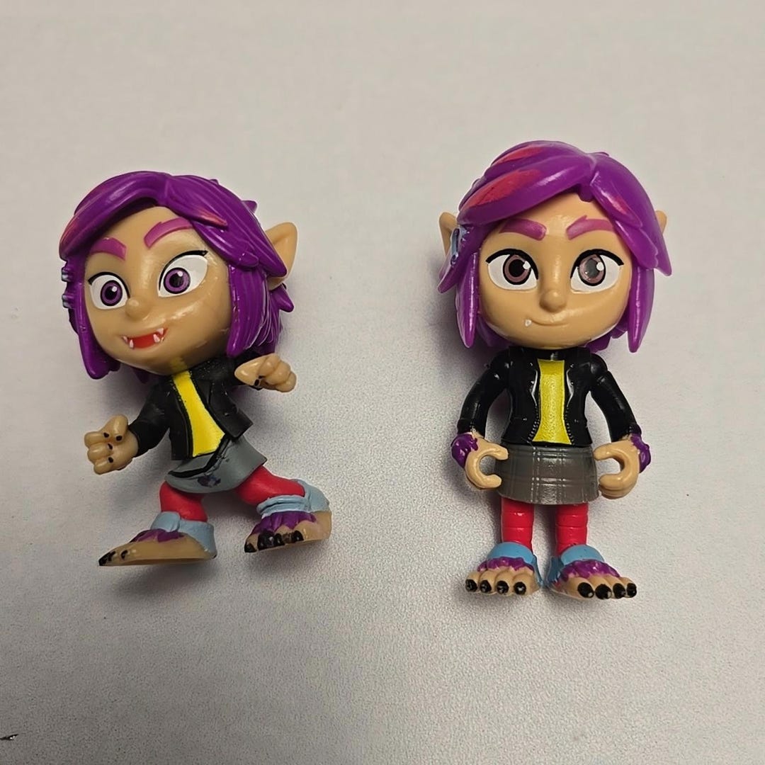 Lot of 2 PJ Masks Wolfy Kids Rip Deluxe Action Figures Posable Villain ...