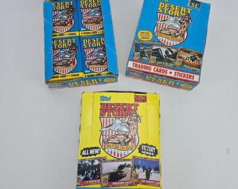 Topps 1991 Desert Storm Trading Cards and Stickers 36 New Sealed Packs