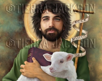 St. John the Baptist by Tierra Jackson ©2022 Signed art print on archival matte card stock, available in various sizes.