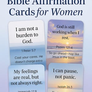 Bible Scripture Affirmation Cards, Digital Download – Encouraging Scripture & Truth Reminders | 52 Printable Instant Download PDF
