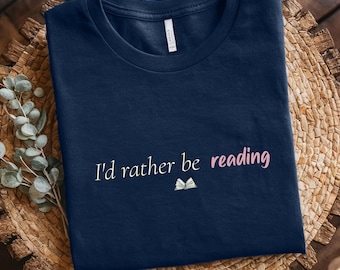 Camiseta "Prefiero estar leyendo": Camiseta minimalista para amantes de los libros