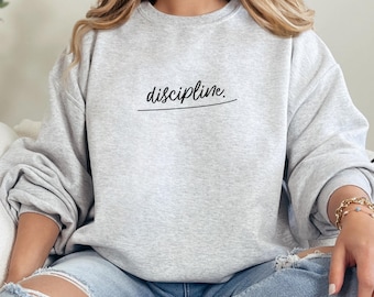 Discipline T-Shirt: Minimalist Motivation, Unisex Cotton Gym Tee