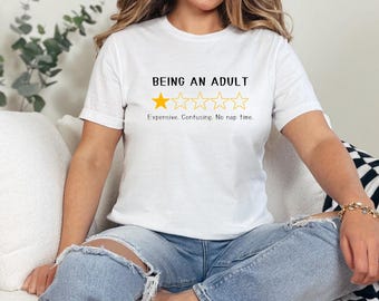 Grappig volwassen-T-shirt: 1-sterrenrecensie, herkenbare humor