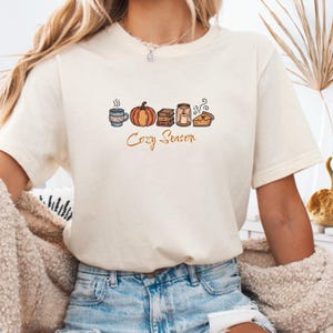 Cozy Season Shirt: Pumpkin Coffee Fall Graphic Tee