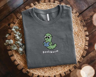 Shirt boekenwurm, leuk T-shirt met leesworm, shirt voor boekenliefhebbers, leesgrage cadeaus, gezellig T-shirt voor lezers