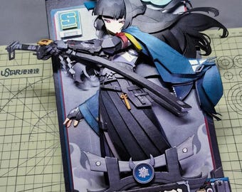 Hoshimi Miyabi Papercraft Template: Zenless Zone Zero 3D Layers Model (Instant Download)