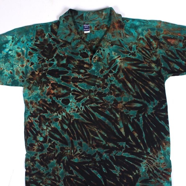 L Shibori Polo Shirt Jade Green too