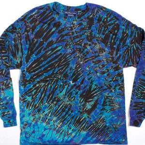 【SATIIIZ】Aiowa Dying Long Sleeve T-Shirt The Supernova Long Sleeve Tie Dye T Shirt - Etsy