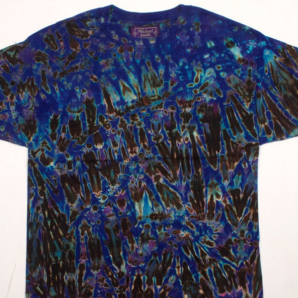 XL Turquoise Violet Shibori Men's T Shirt