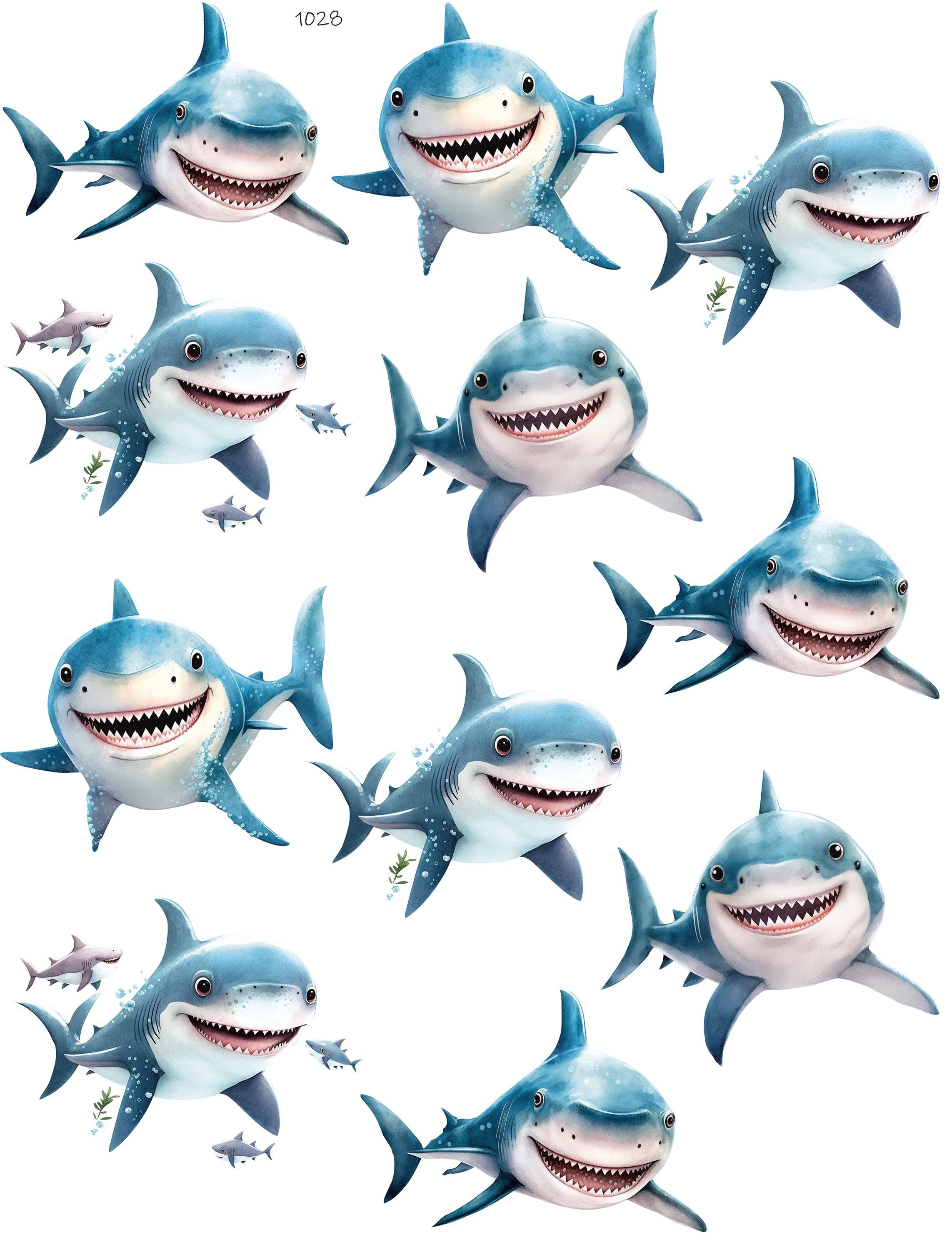 Smiling Sharks - Etsy