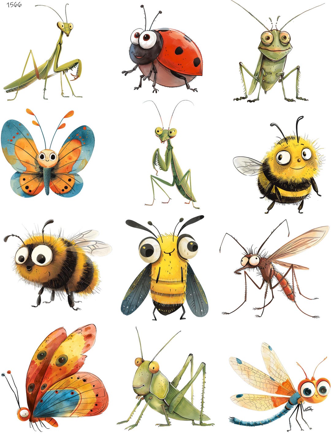 Two Random Insects Random Happy Insects - Etsy