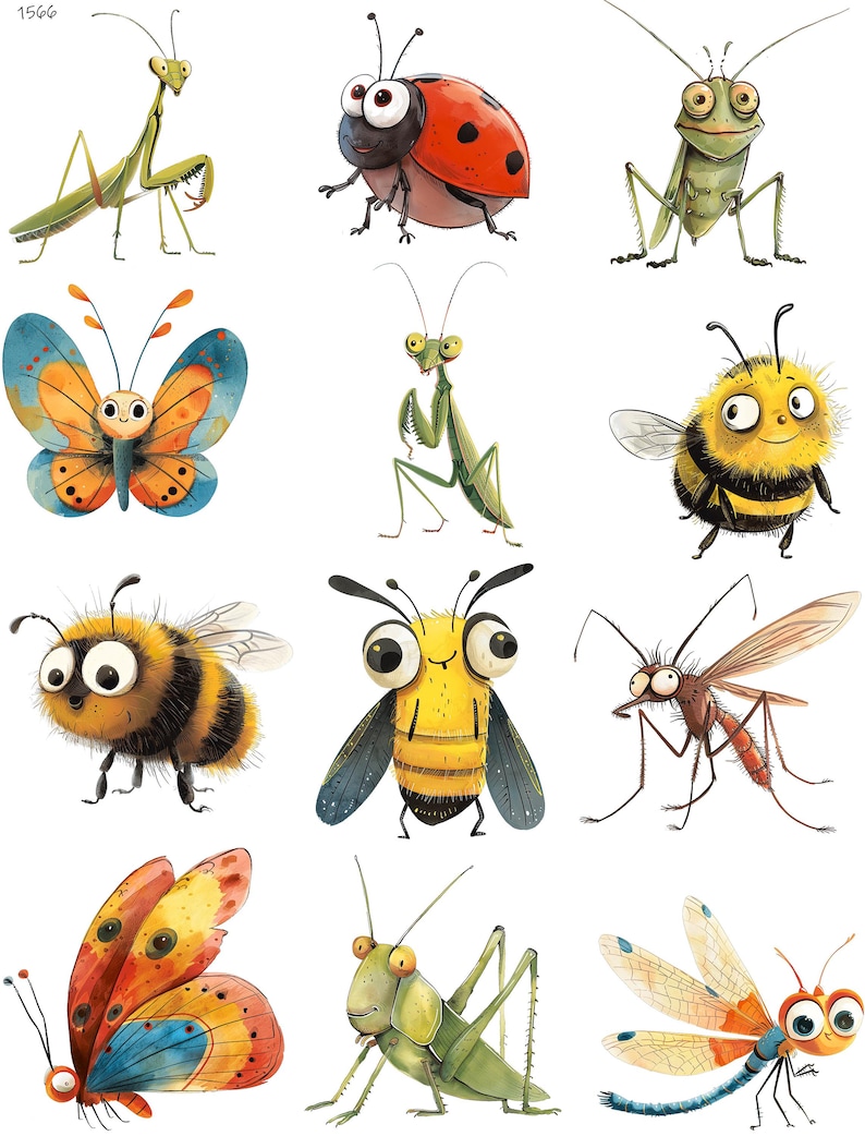 Random Insect Drawing Random Happy Insects - Etsy