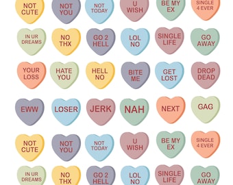 Sarcastic Candy Hearts