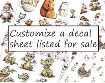 Customize Listed Decal Sheet