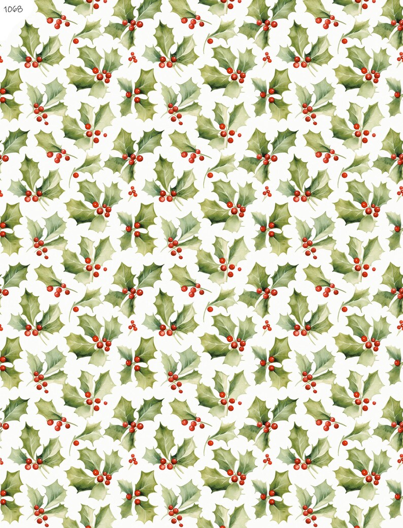 Holly Repeat Pattern Holly Pattern - Etsy