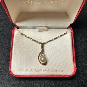 Vintage ADRIENNE PICARD kristallen hanger ketting