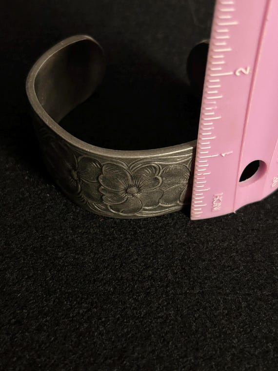 Salisbury Pewter July Cuff Bracelet Vintage Salisbury Pewter Cuff Bracelet  main image 4