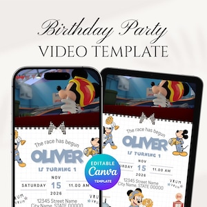 Inbjudan till video med Mickey Roadster Racer: Mickey Roadster Racer-tema (digital nedladdning)