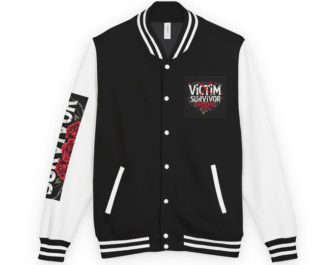 Survivor Varsity Jacket - Y2K Grunge Aesthetic Unisex Heavyweight Letterman Jacket | Retro Single Mom Fashion | Independent Woman Jacket