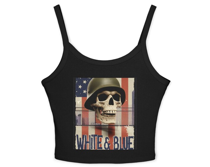 Patriotic Tank Top, 4th of July Women's Spaghetti Strap, USA Flag Shirt, Independence Day Camisole, Red White Blue Singlet