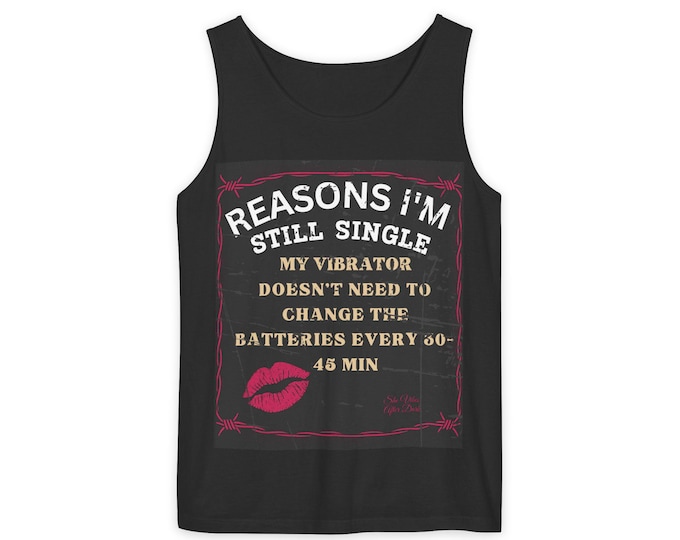 Black Funny Women's Tank Top Why I'm Single Graphic Tee Cute Casual Sleeveless Shirt for Gift