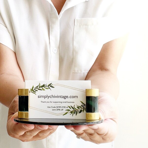 Business Card Holder Metal Art Etsy