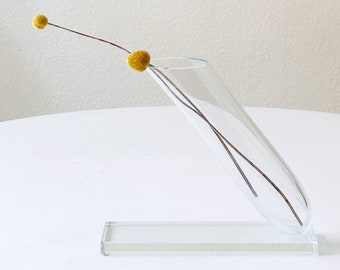 postmodern sculptural tube glass flower vase