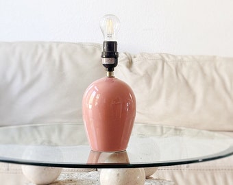 90s postmodern ceramic peach table lamp light