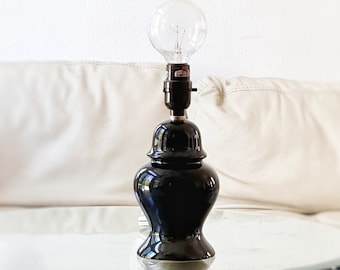 postmodern black ceramic ginger shaped table lamp