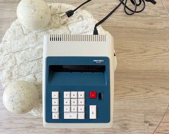 Unitrex 1200 Blue Vintage Desktop Calculator with Panaplex Display