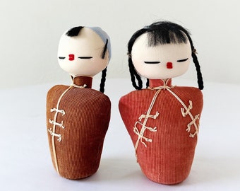Chinese Asian Plush Dolls | Boy and Girl