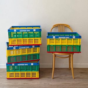 Vintage Stackable Plastic Bins - Etsy