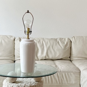 modern white ceramic ginger jar table lamp | postmodern decor