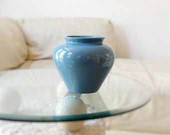 postmodern soft blue ceramic vase flower pot