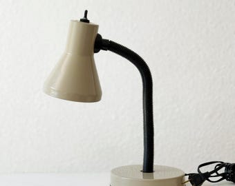 80s fancy metal taupe tensor desktop table lamp | reading night light