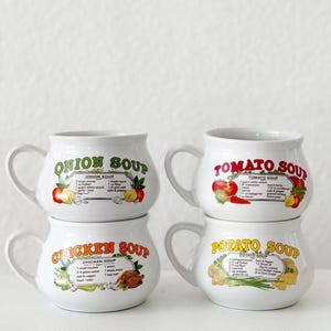 Vintage Dat’l Do-it Soup Mug Bowl Set - chicken mushroom recipes