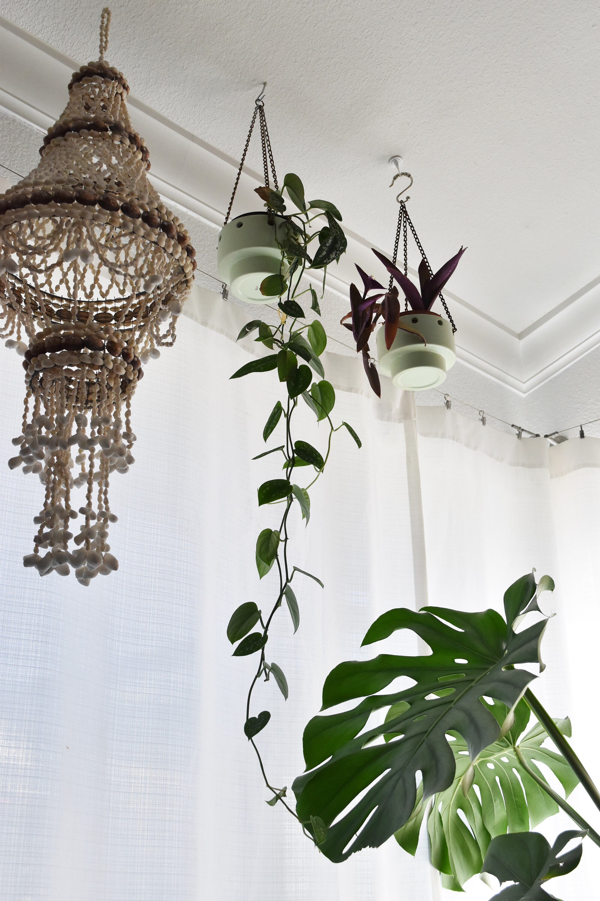 mid century modern hanging ceramic flower pot planter 1 pot