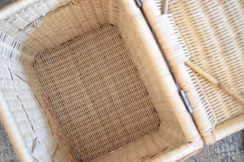 baby bird duck woven wicker storage toy box with lid and handles kids bedroom decor