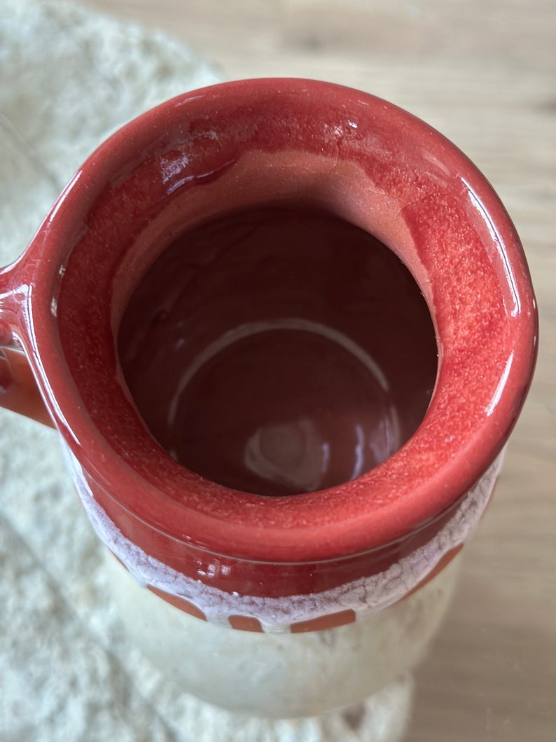 drip glazed ceramic burgandy mexican coffee mug image 6