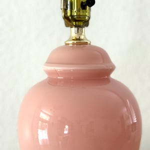 90s postmodern light pearl pink glass table lamp light immagine 3