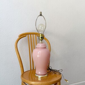 90s postmodern light pearl pink glass table lamp light immagine 6