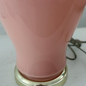90s postmodern light pearl pink glass table lamp light immagine 5