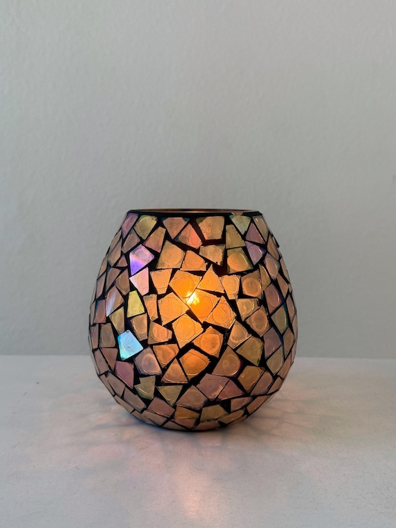 Mosaic Stained Glass Wax Warmer Night Light - Vintage Scentsy Style